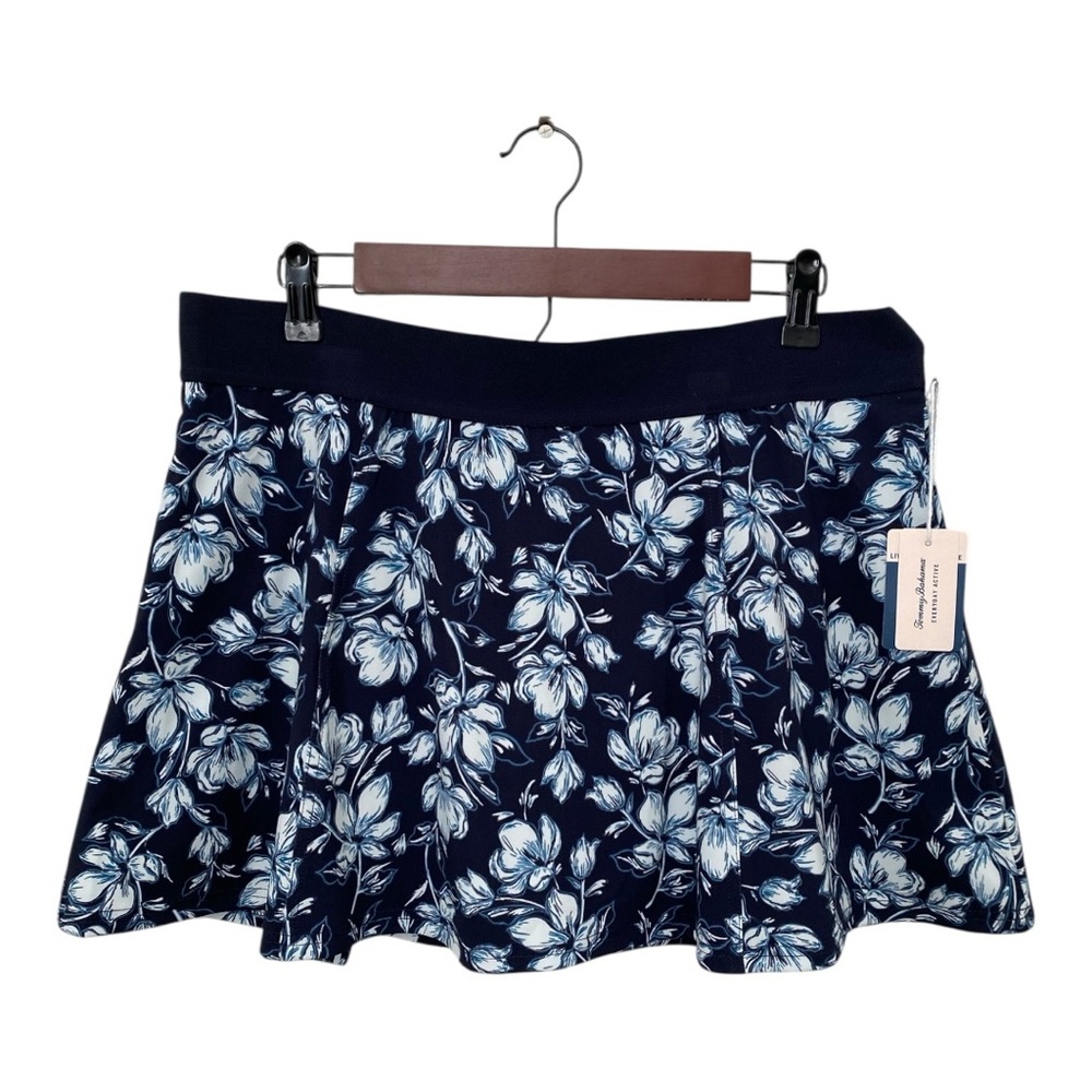 Tommy Bahama Athletic Skort Sz XL Blue Floral Golf Tennis Pickleball Activewear
